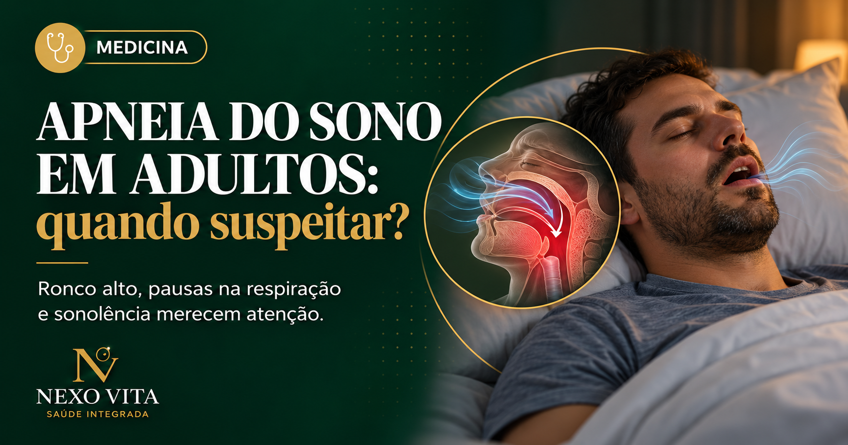 Adulto dormindo em quarto escuro durante avaliação educativa do sono
