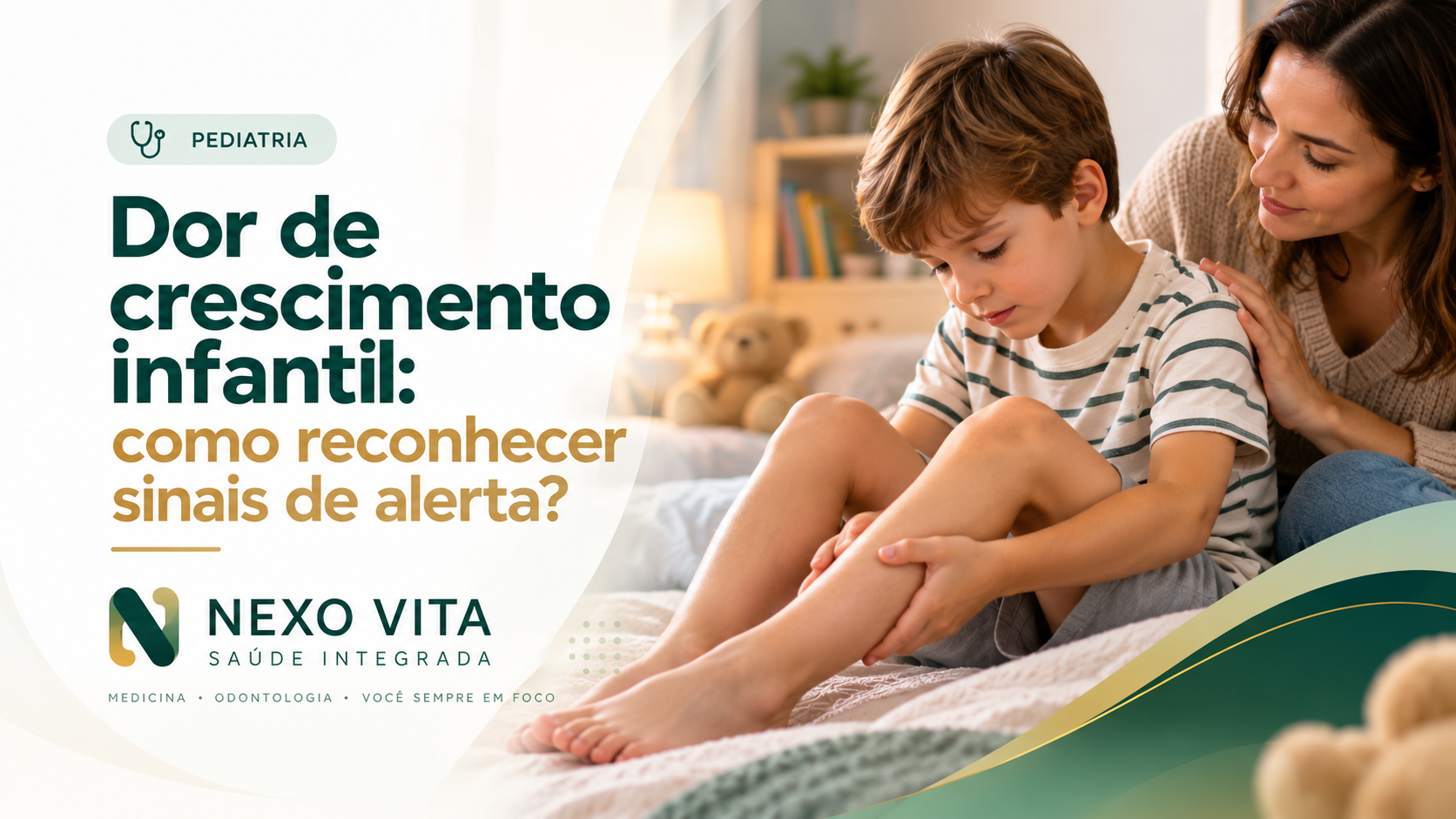 Criança com desconforto nas pernas em ambiente familiar