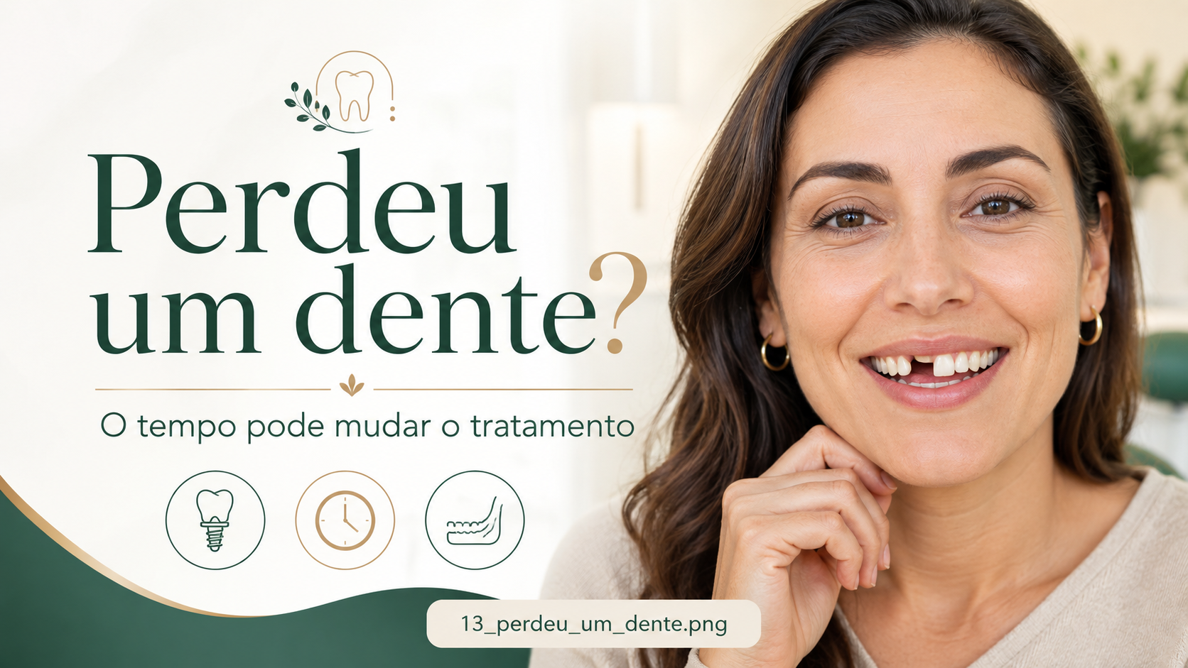 Representação odontológica do espaço deixado por um dente perdido