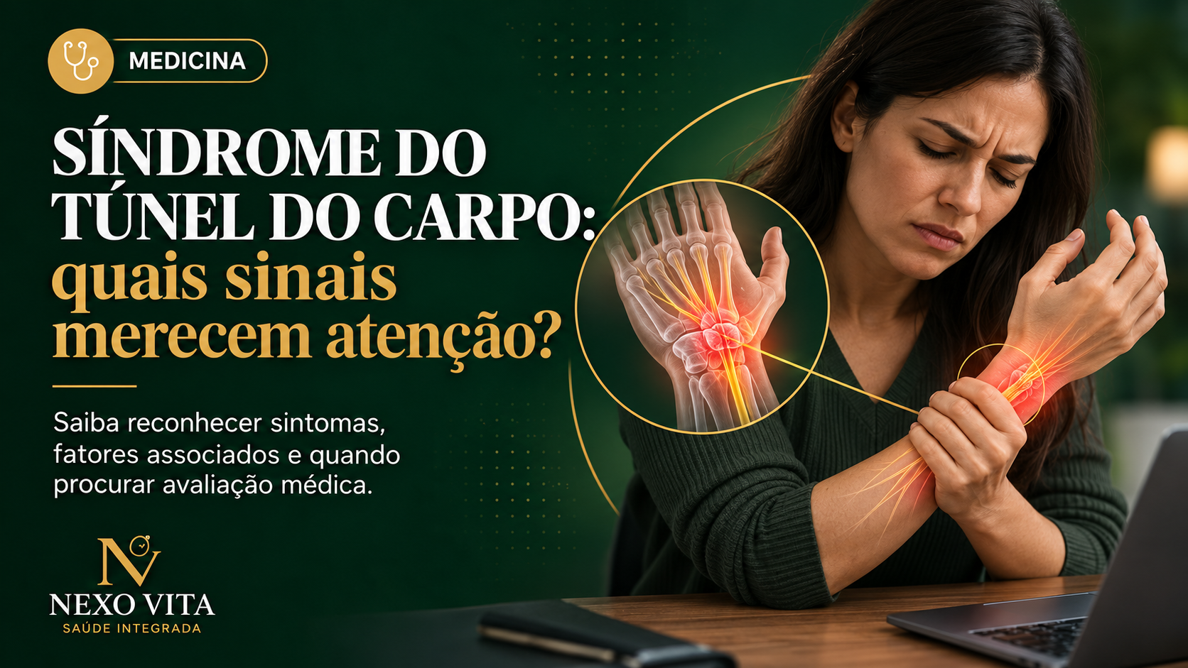 Pessoa segurando o punho durante episódio de formigamento na mão