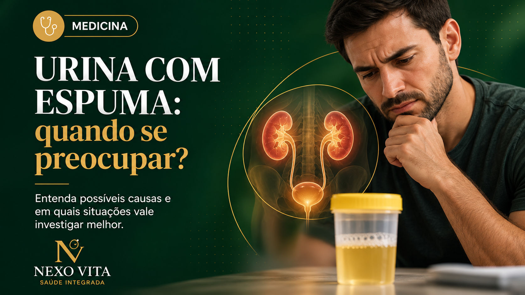 Representação educativa de exame de urina e avaliação da saúde renal